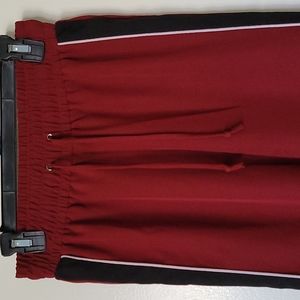 🎉4/$20🎉 Bebop burgundy/black white panel pull on casual jogger pants